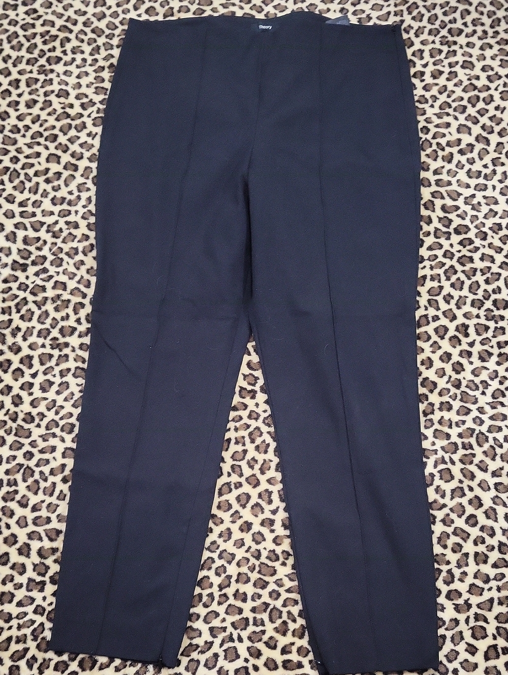 Theory Women's Pull On Ankle Trousers Black Size 12